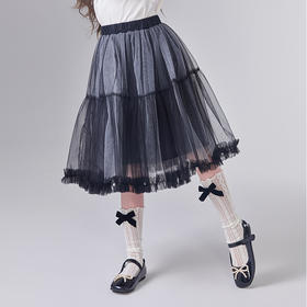 笛莎Deesha 童装女童半身裙2025夏新款女童分割式网纱半裙