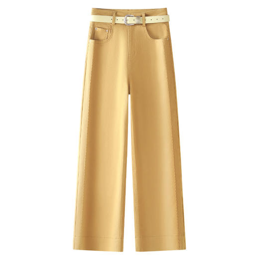 百媚生 复古直筒牛仔裤女高腰小个子宽松阔腿九分裤子52005 商品图1