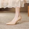 阿么手工女鞋时尚高级亮面高跟气质工作鞋女新款裸色高跟鞋8.5CM 商品缩略图4