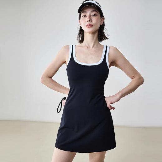 【3~5天发货】跃牌【美度空间】系列 双肩带撞色拼接高级感连衣裙ADLYQ52042 商品图2