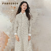 Famecoco宽松连衣裙秋季娃娃领袖口撞色碎花裙女装长裙FAB6FA018 商品缩略图4