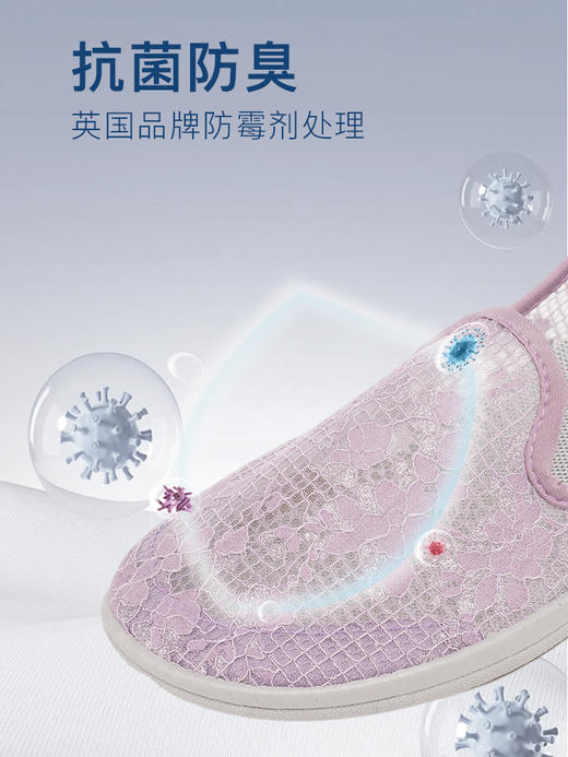 巴玛适夏季软底妈妈款鞋子搭扣透气加肥宽松老人鞋防滑轻便脚宽女A6 商品图8