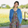 * 绽放087朵/元气针织衫亚麻棉圆领开门襟长袖短款防晒薄毛织开衫 商品缩略图1