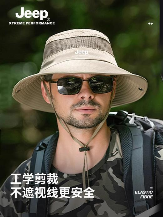 jeep吉普军绿轻薄透气柔软舒适钓鱼户外渔夫帽 商品图2