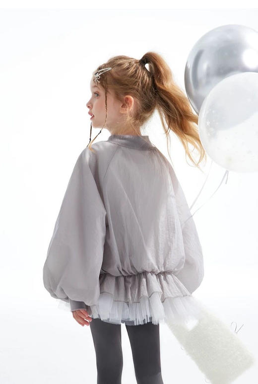 诠释夏日轻盈美学❗️SG超美花苞裙摆儿童外套泡泡袖棒球服 商品图1