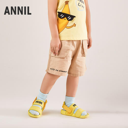 【实体店同款】男童全腰梭织短裤夏季新款安奈儿童装XB526723 商品图2