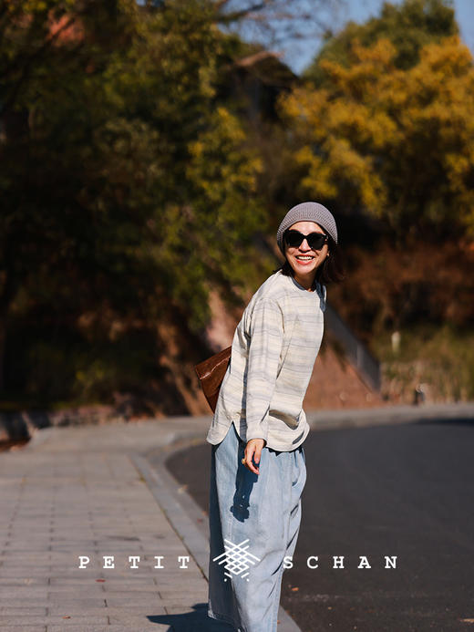 PETIT SCHAN小闪 CLO#762 art majors 艺术生 纯棉色织条纹基础长袖T恤 商品图7