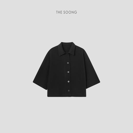 THESOONG"可持续经典"羊毛精织雾面时髦肌理翻领外套HBCS6323 商品图1