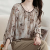 清新晕染桑蚕丝小衫，甜美真丝上衣法式T恤TZ4499 商品缩略图2