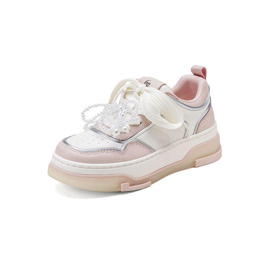 Westory2025年春季休闲厚底板鞋运动深口单鞋W25AM59201 商品图0