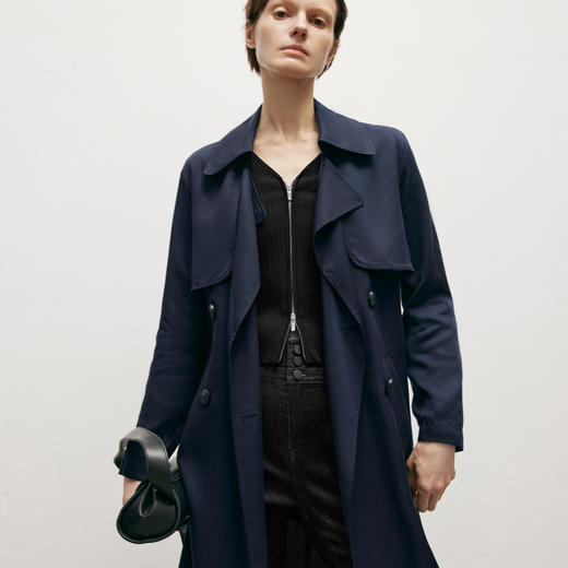 【经典款】【商场同款】麦檬春秋时尚收腰长款风衣5998169071-4 商品图1