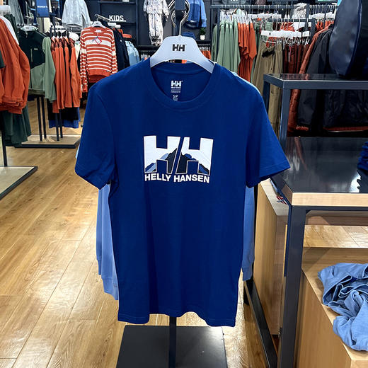 HE**Y HANSEN/海*汉*森 男士大logo印花圆领套头短袖T恤 商品图1