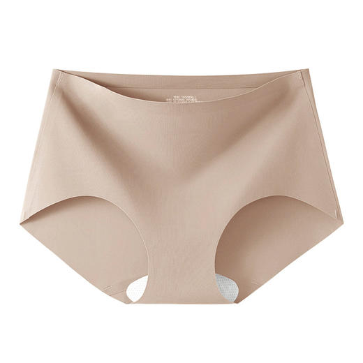 【女士冰丝无痕三角内裤】女生一片式中腰内裤纯色三角内裤裆无痕冰丝锦氨 商品图2