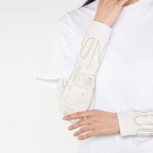 大英博物馆 巴斯特系列萌猫遮阳防护袖套 蓝色 绿色 埃及莲花纹遮阳防护袖套 商品图5