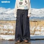 早乙女惠子saotome/STMCK244497/撞色原牛工装牛仔裤 商品图0