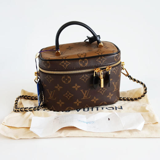 【95新】LV路易威登vanity系列M45165小号拼色老花vanity化妆盒手提单肩包 女士现售价：11000！150325AI31 商品图1