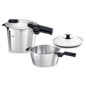 德国进口菲仕乐（Fissler）新蓝点系列高压锅套组
（6升+3,5升+玻璃锅盖）