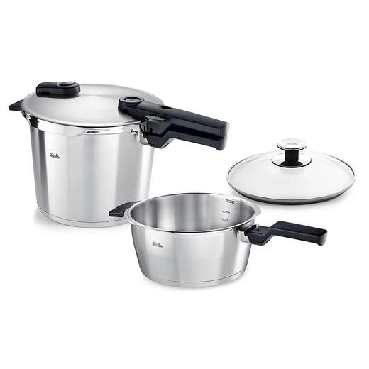 德国进口菲仕乐（Fissler）新蓝点系列高压锅套组
（6升+3,5升+玻璃锅盖） 商品图0