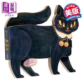 【中商原版】异形书 一只小黑猫 One Black Cat 英文原版 异形纸板书 儿童绘本 图画故事书 亲子读物 进口低幼童书 1-5岁