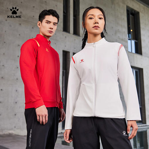 卡尔美2025新款国旗系列男女同款针织外套 商品图2