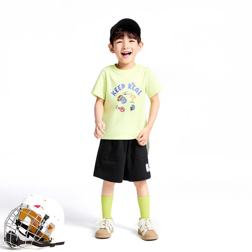 男童液氨全腰针织中裤夏季新款安奈儿童装实体店同款XB526627 商品图3