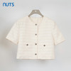 NUTS夏季新品时尚优雅修身气质百搭纯色圆领短外套418042505 商品缩略图0