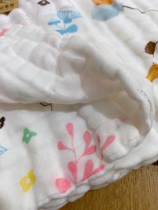 松植屋全棉纱布高密印花童巾洗脸洗澡巾长方巾3条组合装 商品图8