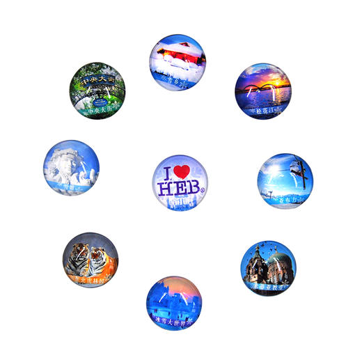 风景水晶磁贴-哈 商品图3