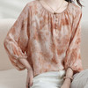 清新晕染桑蚕丝小衫，甜美真丝上衣法式T恤TZ4499 商品缩略图3