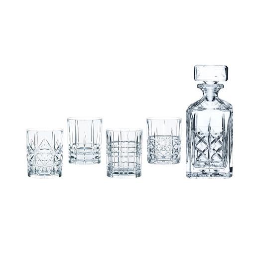 德国进口奈赫曼Nachtmann威士忌5件套
（醒酒器+不同花色威士忌酒杯x4） 商品图0