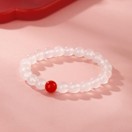 周六福南红荔枝冻玛瑙手串ZLFJ122265（福利款绒布袋包装无证书）★ 商品图6