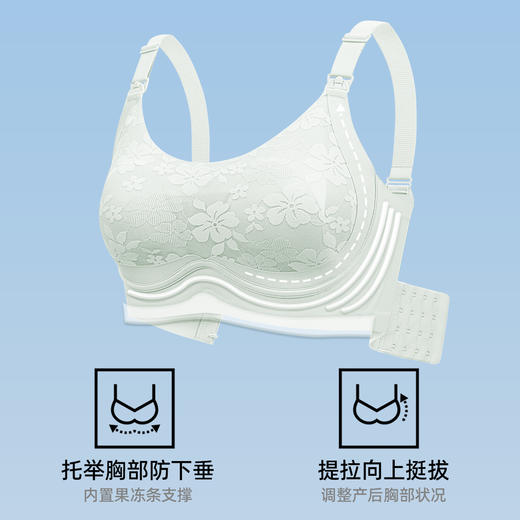 【孕哺两穿】熳洁儿 7A抑菌哺乳文胸产后提拉防下垂便捷哺乳轻薄兔耳杯25251802 商品图1
