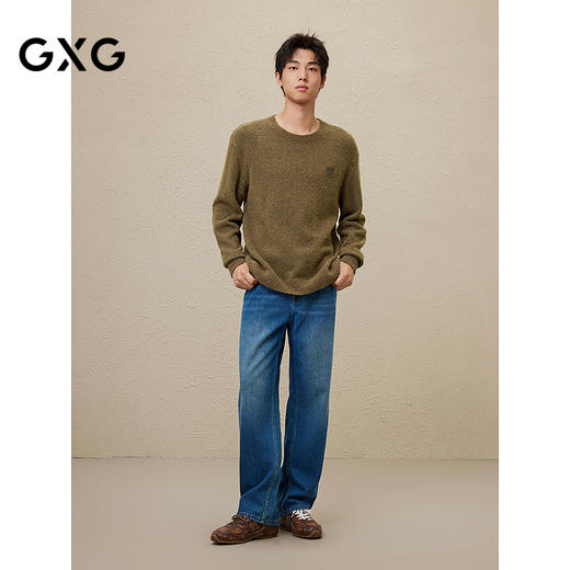GXG男装 秋季热卖GXG水洗牛仔裤直筒长裤男休闲简约裤子 商品图1