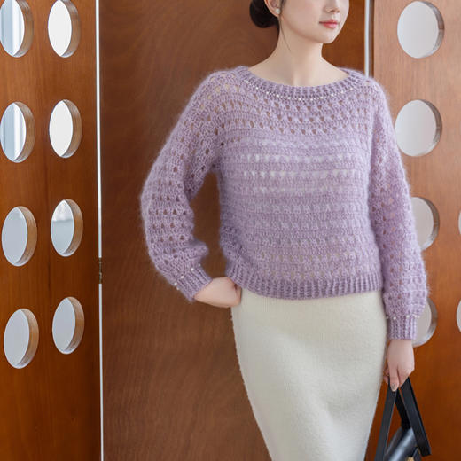 苏苏姐家霁霞浣珠光套头衫手工DIY编织钩针毛线团马海毛材料包 商品图2