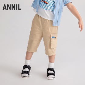 【实体店同款】男童全腰梭织七分裤夏季新款安奈儿童装XB526722