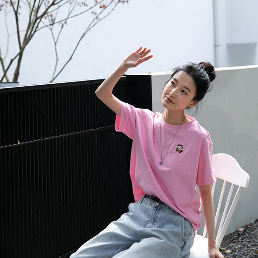 牧衣游原创哪吒刺绣纯棉T恤短袖限量福利款 今朝【不支持会员折】 商品图0