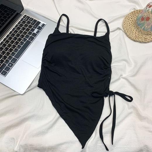 【49.9抢2件❗不规则开叉吊带】夏日性感C位就是你，自带胸垫+系带设计，内搭带胸垫外穿甜辣抹胸上衣吊带QQ 商品图5