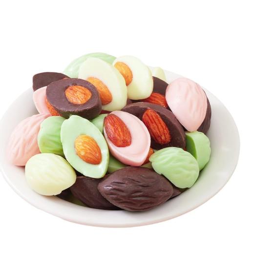 【醇香浓厚❗️迷你巴旦木仁】甄选品质原料制作，浓厚巧克力包裹巴旦木仁，多种口味满足你的味蕾，巧克力味/酸奶味/抹茶味/草莓味，酸奶巧克力，糖果儿童年货解馋，网红休闲小零食品L 商品图4