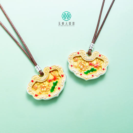 吊坠足银 玉美人菲菲/足银珐琅彩吊坠约40*29mm/多样性发一 商品图0