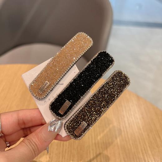 【19.9抢3件❗满钻一字发夹】法式满天星侧边夹，高级感时尚气质，前额刘海夹简约百搭bb夹掰掰发饰QQ 商品图2