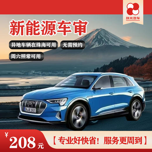 嗨购！208元新能源车年审【180天有效期】拒绝暴力审车/周六能用/异地车能用 商品图0