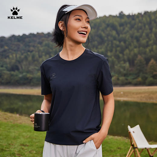 卡尔美2025新款城郊露营男女同款男式圆领T恤 商品图0