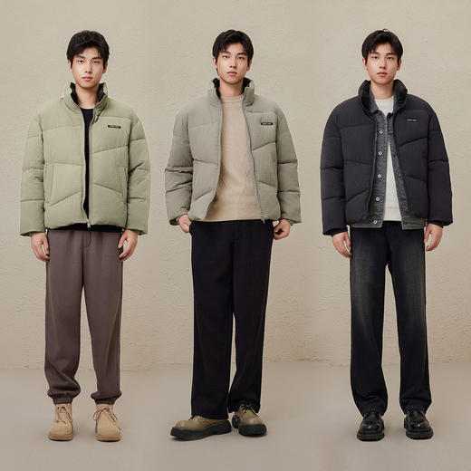 GXG男装 多色休闲华夫格棉服冬季热卖#G24D214118 商品图3