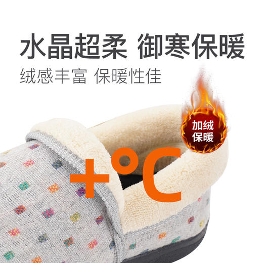 巴玛适中老年妈妈鞋加肥加厚女鞋脚肿保暖防滑软底加绒一脚蹬棉鞋女段B3 商品图6