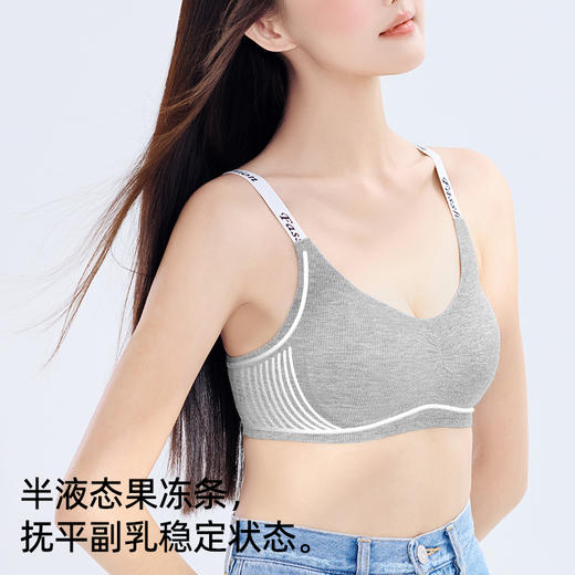熳洁儿 无痕内衣时尚字母舒适无钢圈微聚拢文胸轻运动ABC杯24261517 商品图3