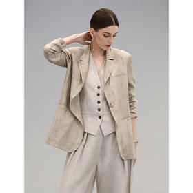 COCOBELLA[兰精天丝]雅痞风炒色西装女莱赛尔通勤外套SI7023