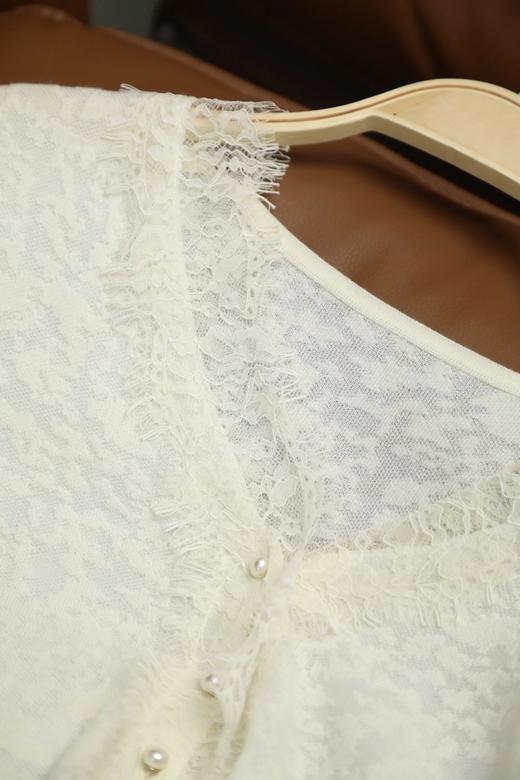 LPIUTY品牌直发！桑蚕丝羊毛蕾丝打底衫 B016839 商品图11