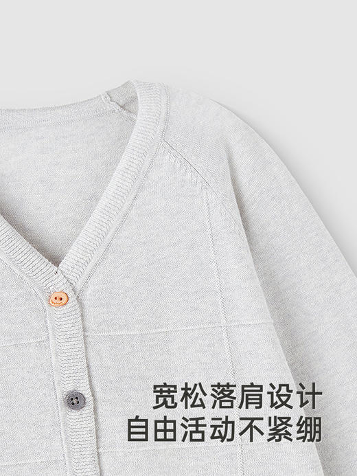 英氏儿童开衫2025春装新品男女童针织衫长袖外套上衣YRWWJ2R014A 商品图2
