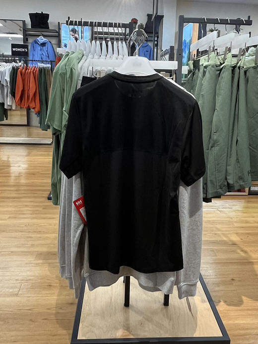 HE**Y HANSEN/HH 海*汉*森 TECH 男夏季拼接弹性透气运动短袖T恤 商品图0