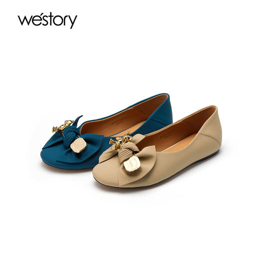 Westory夏季圆头单鞋女舒适减龄糖果色72241 商品图0
